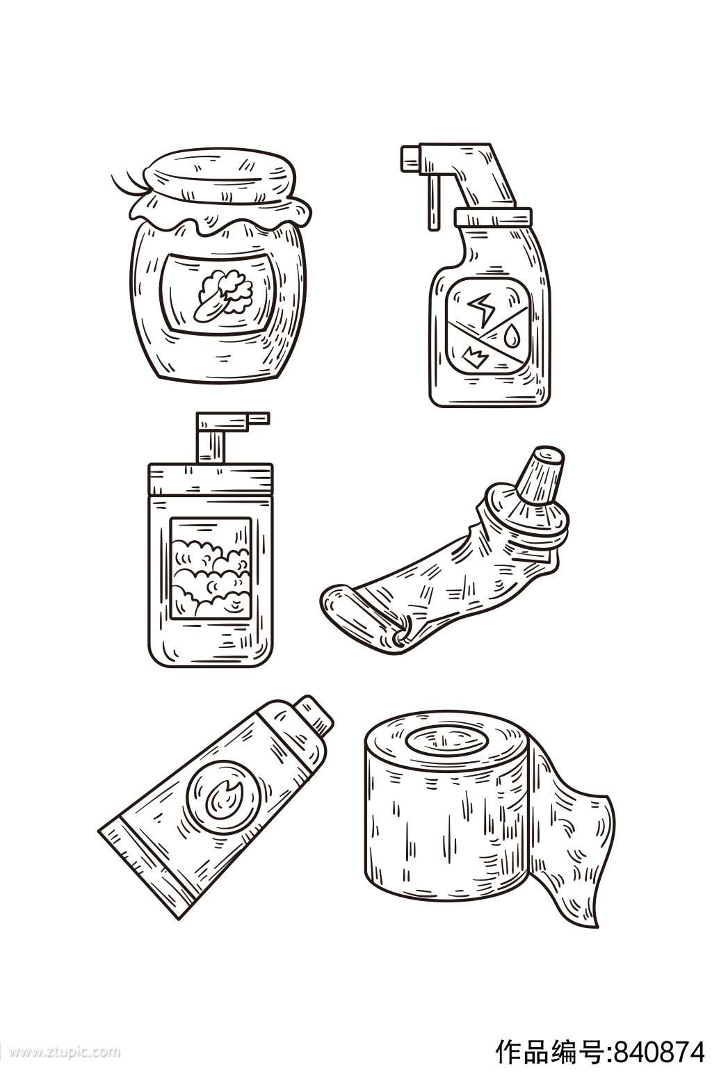 手绘线描绘日常 从生活器皿到众图网的心灵疗愈